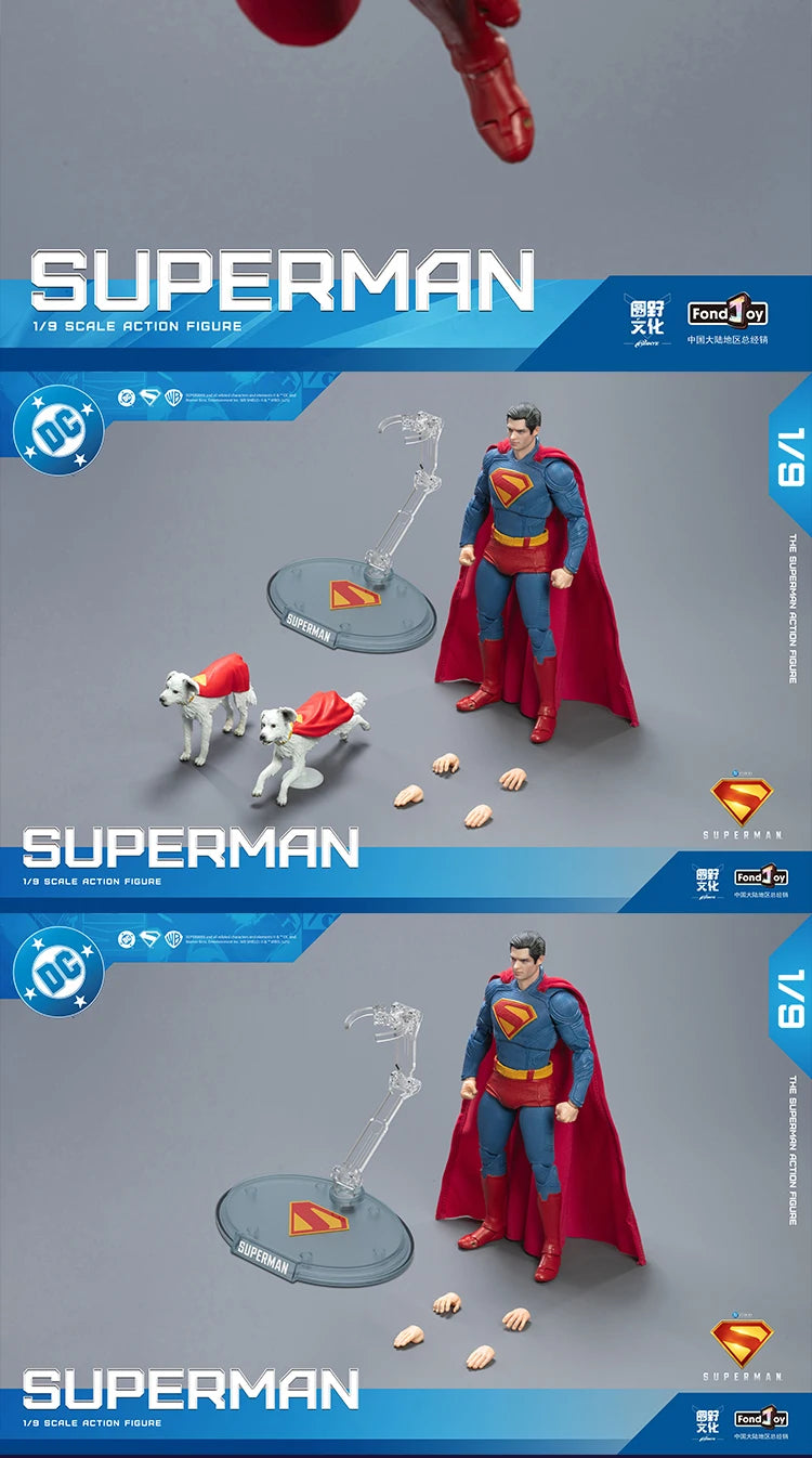 EN STOCK 2025 Fondjoy Battle figura de acción de Superman dañada David Corenswet 1/9 nueva figura de Superman junta de Pvc móvil