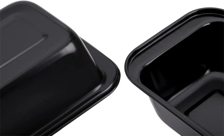 LMETJMA, sartén antiadherente para hornear pan, sartén para pan tostado de acero al carbono, utensilios de cocina rectangulares para hornear para Brownies, pan de carne JT233