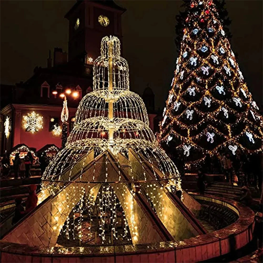 Guirnalda Solar LED en Forma de Carámbanos 3.5M para Jardín y Eventos