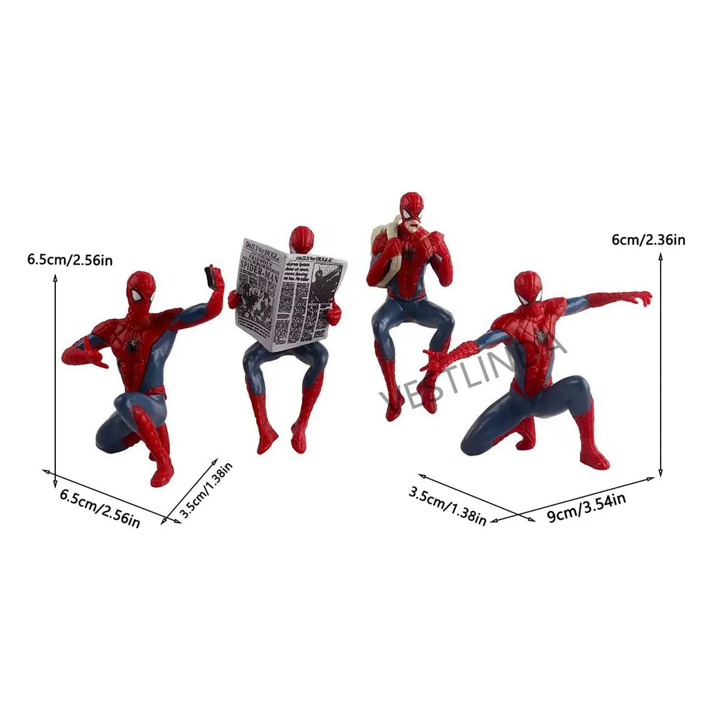 Mini Figuras de Superhéroes de 7-9 cm, Modelo de Spiderman, Juguete Coleccionable, Estatuilla de Películas Clásicas, Decoración Portátil para Escritorio, Juguetes Divertidos