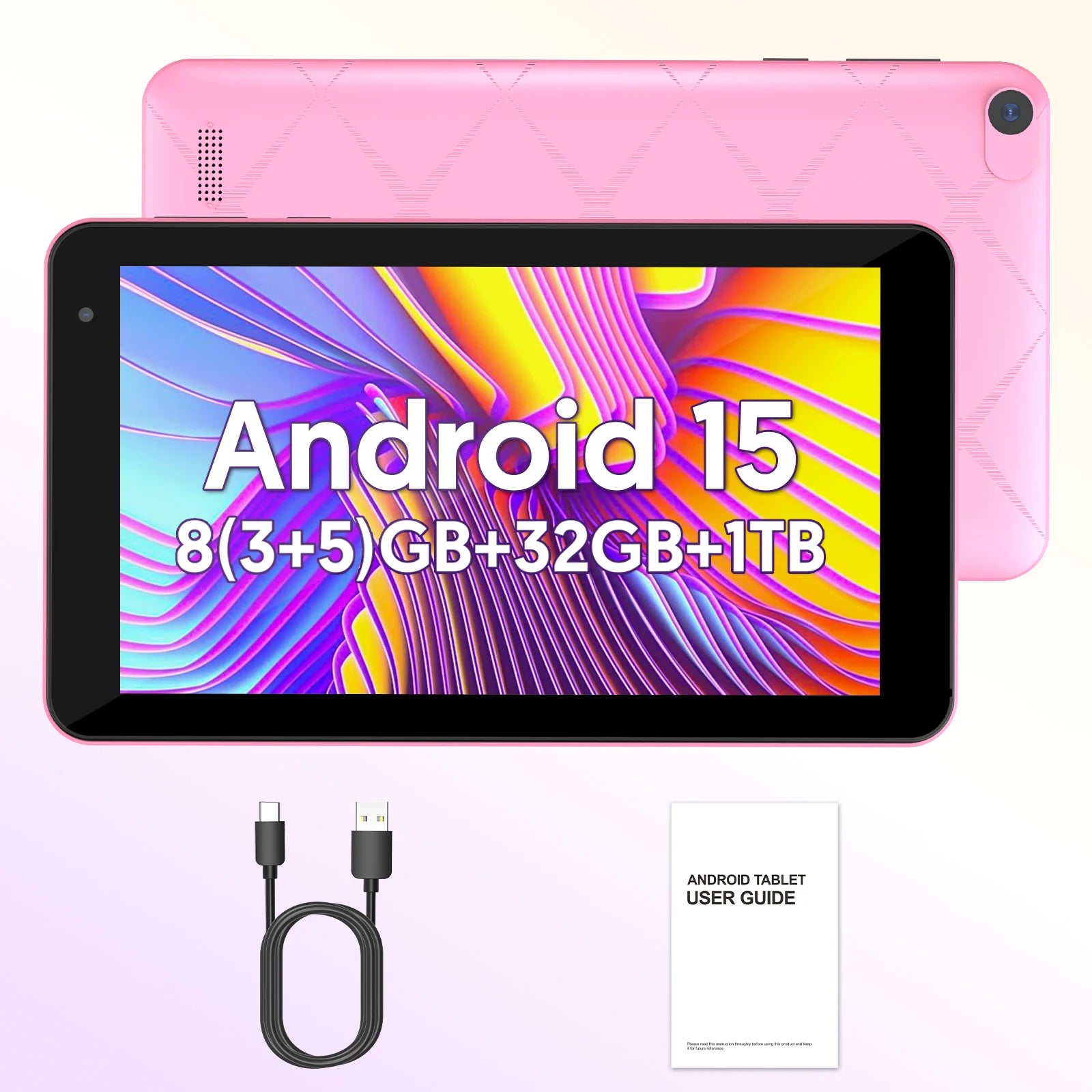 Tablet Android 15 BAKEN 7 pulgadas 8GB RAM 32GB IPS Quad Core