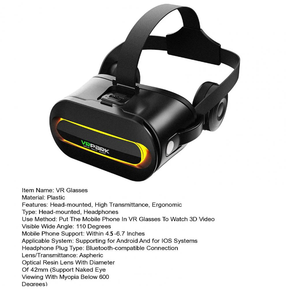 Gafas VR de realidad Virtual, casco de teléfono 3D, lentes de auriculares, dispositivo Viar, teléfono inteligente, juego celular, visor de vídeo móvil