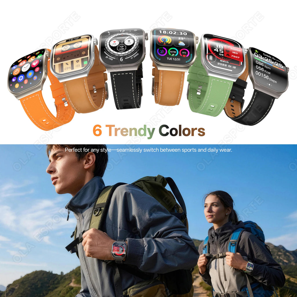 Nuevo Reloj Inteligente para Mujer con Pantalla Curva de 2.01'' AMOLED HD Táctil, Bluetooth 5.3, Llamadas de Voz, Reloj Inteligente Deportivo para Hombre y Mujer Hw12