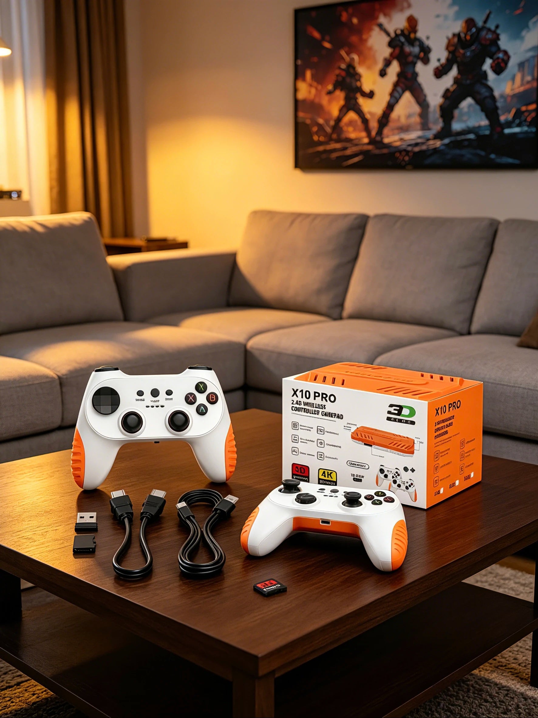 Consola de Juegos Retro Inalámbrica X10 PRO, 128 GB, Más de 50 000 Juegos, Compatible con Más de 40 Emuladores Clásicos para PS1/PSP, HDMI 4K, Regalos para Niños
