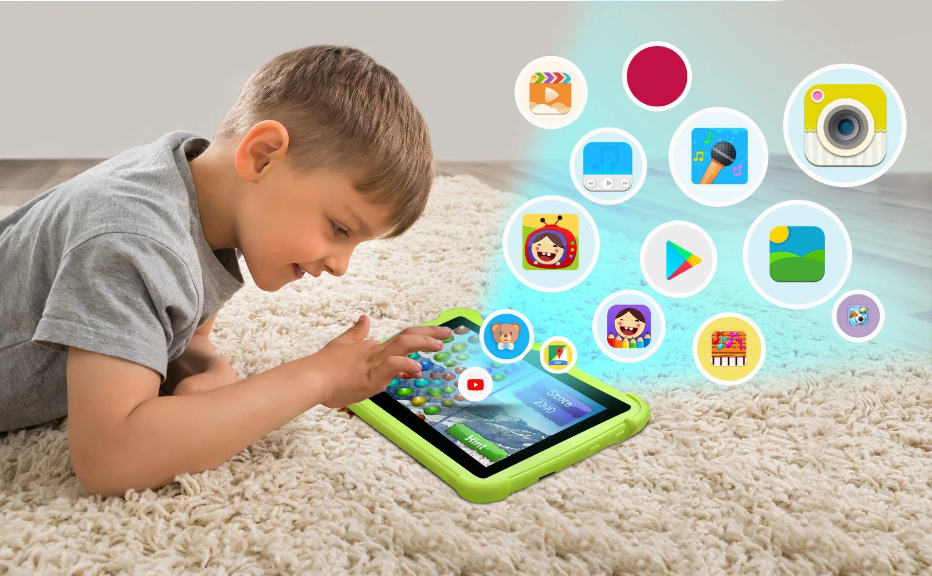 Tablet educativa para niños BDF 7": 4GB RAM, 64GB ROM, Android 13