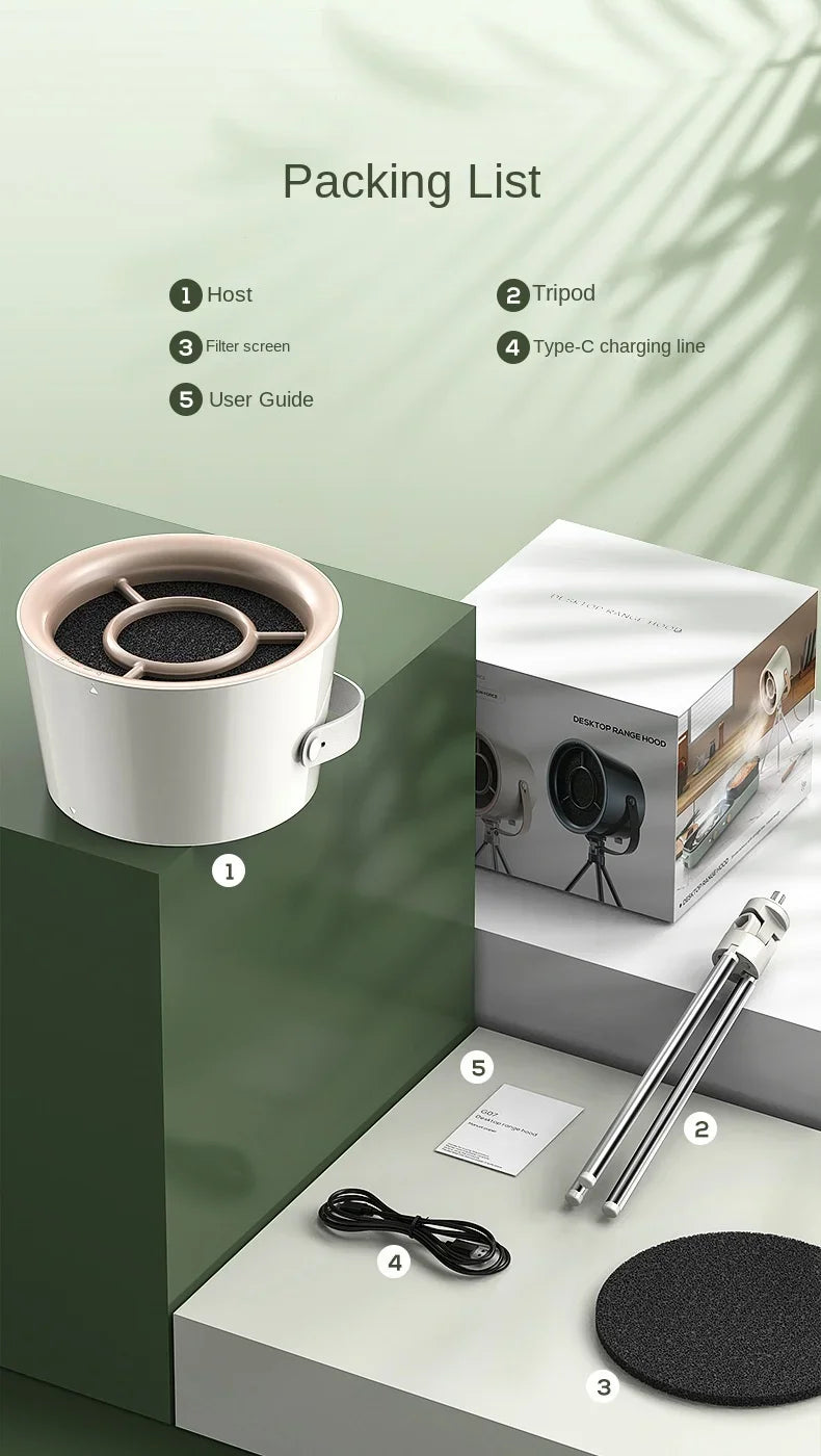 Campana Extractora de Escritorio USB Portátil