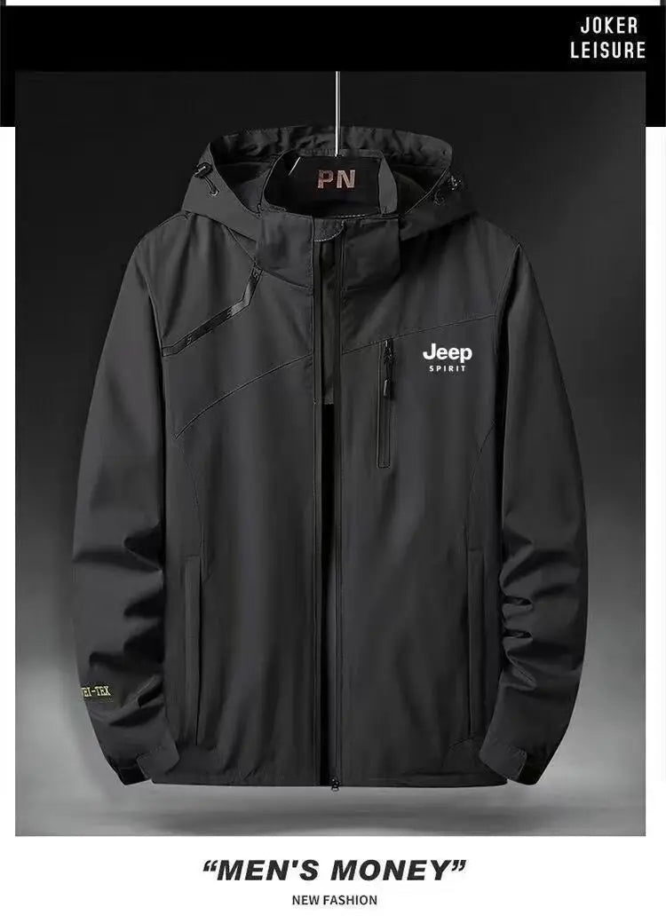 Chaqueta de Exterior JEEP Spirit para Hombre con Capucha Desmontable