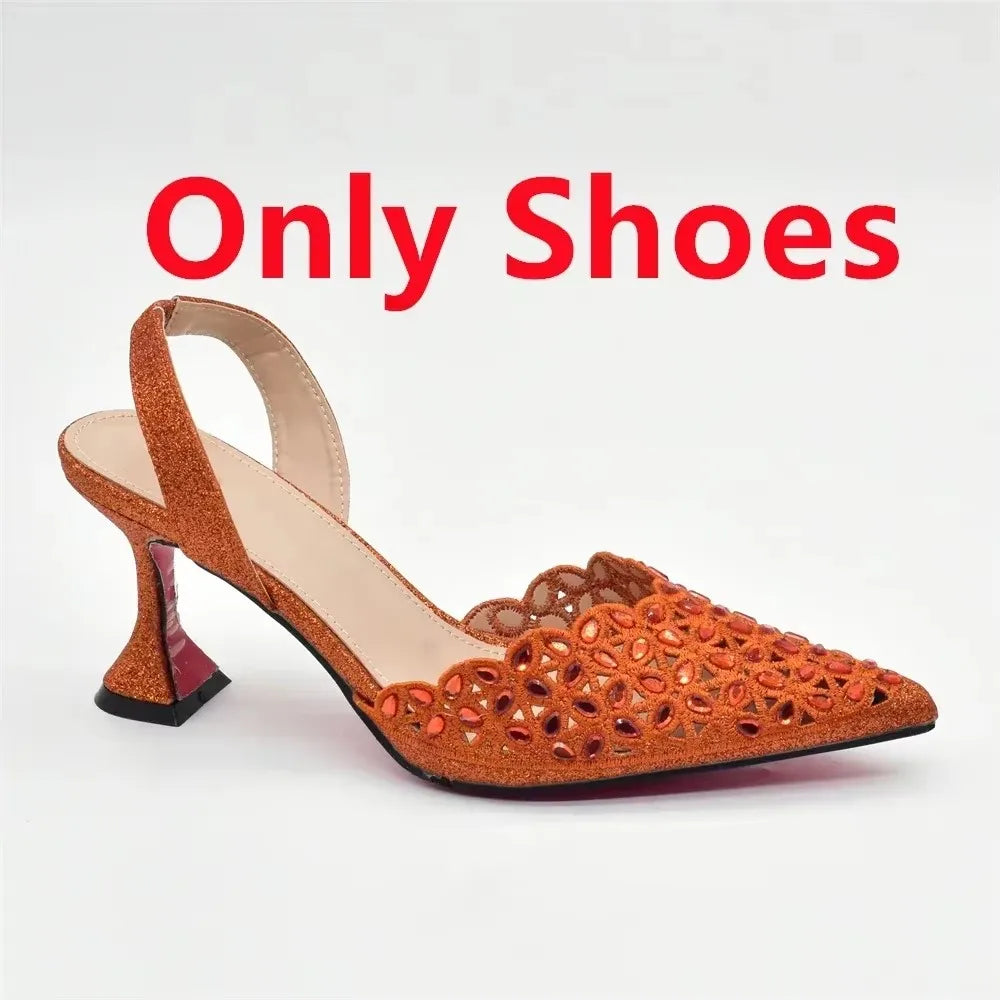 Zapatos de Tacón con Cartera para Mujer - Conjunto de Lujo para Fiestas