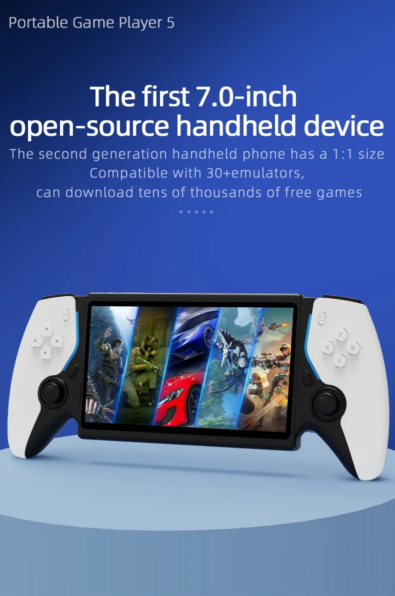 Consola de juegos portátil HD de 7 pulgadas, más de 15000 juegos integrados, más de 20 idiomas, batería de larga duración, regalos de juegos