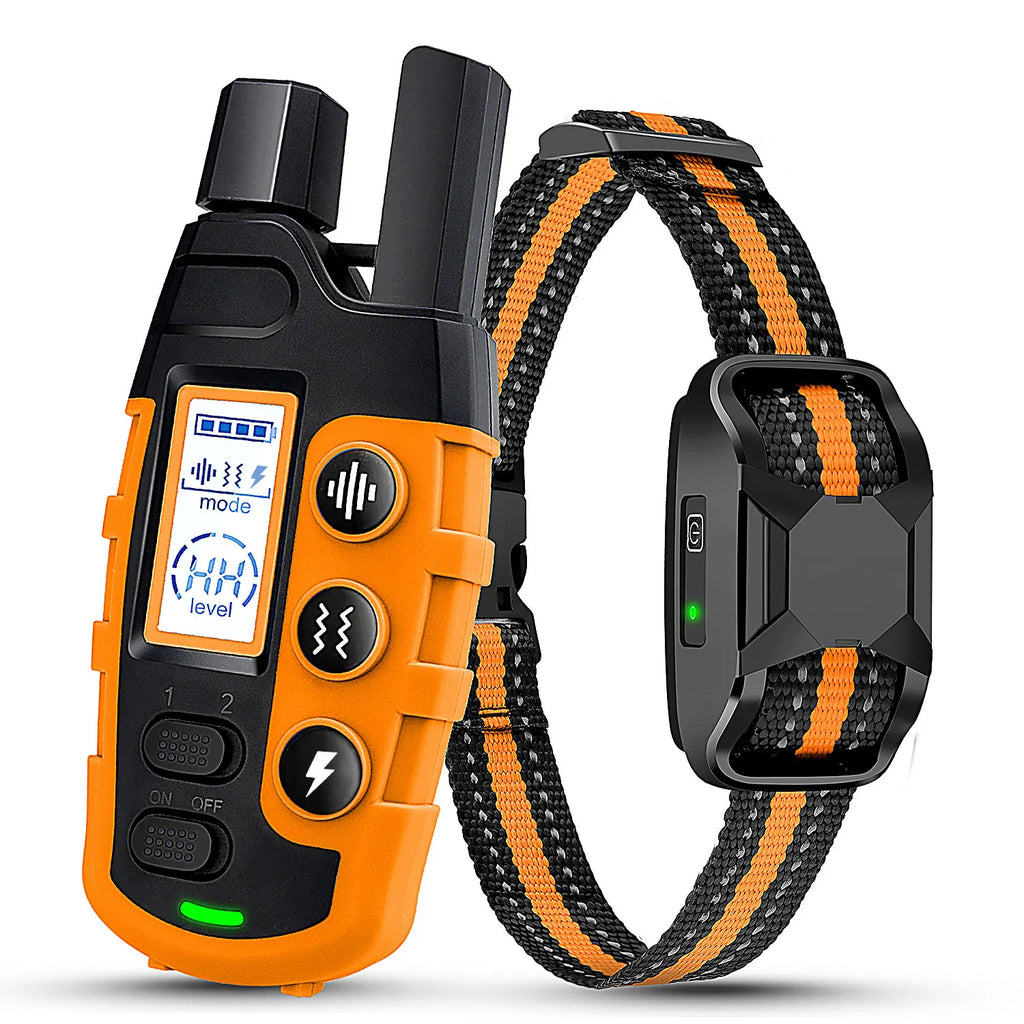 Collar de entrenamiento eléctrico para perros de 3300 pies, Control remoto, resistente al agua, comportamiento de mascotas para cachorros de 5-120 libras con vibración de choque