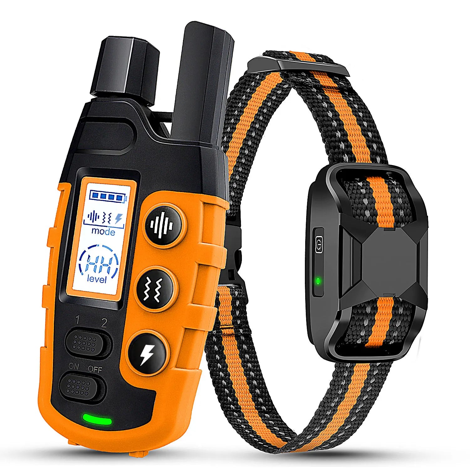Collar de entrenamiento eléctrico para perros de 3300 pies, Control remoto, resistente al agua, comportamiento de mascotas para cachorros de 5-120 libras con vibración de choque
