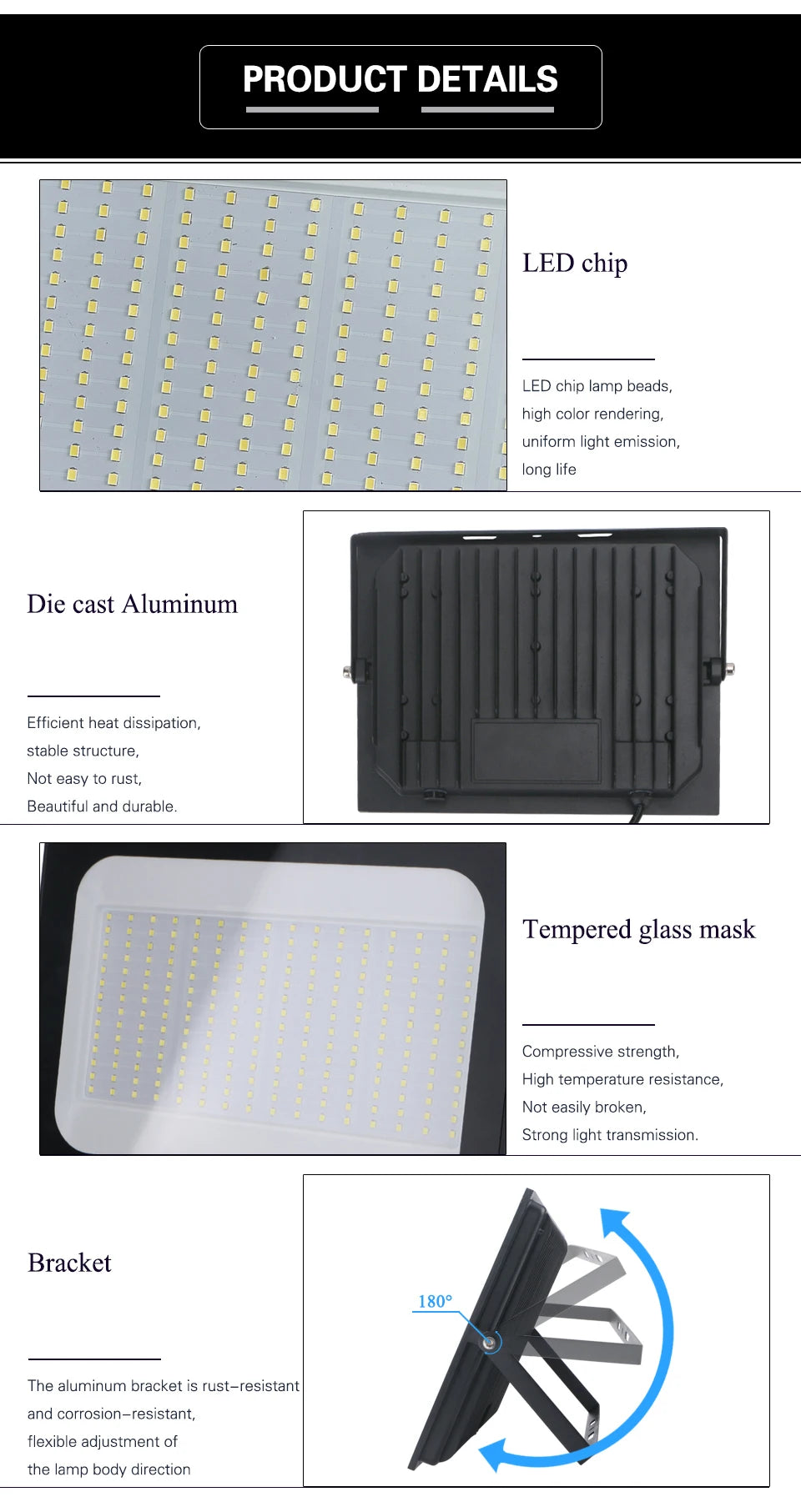 Foco LED Exterior 10W a 200W IP66 Resistente al Agua