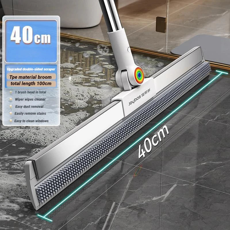 Escoba mágica de doble cara Joybos con raspador de silicona limpiavidrios, 30-50 cm