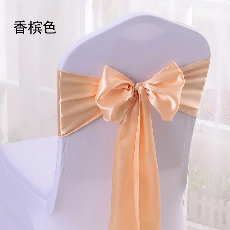 Fajas de Satén para Sillas Decoración de Boda x10