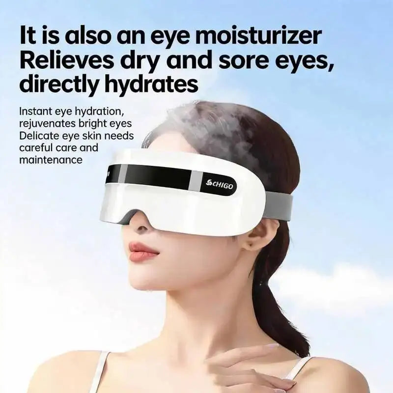 Masajeador Eléctrico Portátil para Ojos con Vapor y Vibración