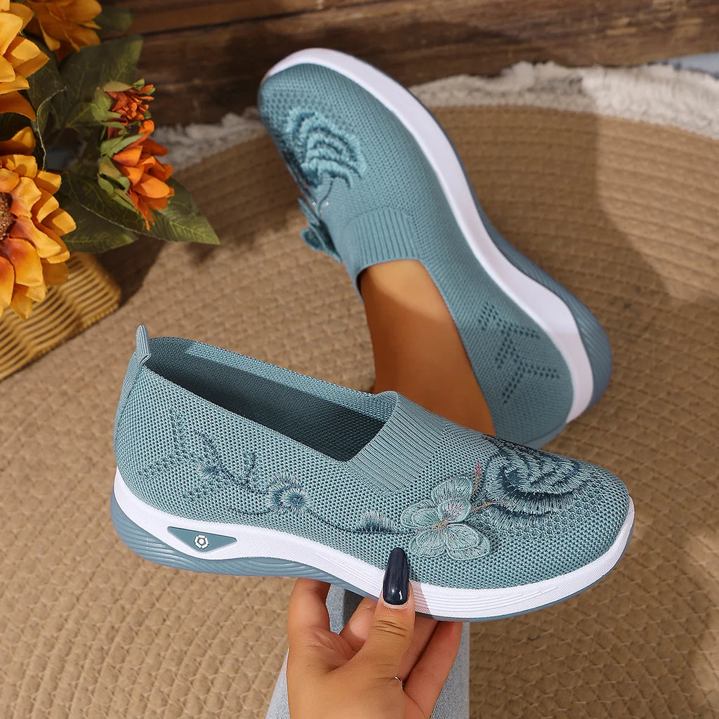 Zapatillas Deportivas de Punto Ligeras y Duraderas para Mujer, Microfibra Transpirable, Primavera Verano, para Uso Diario, Caminar al Aire Libre, Casual