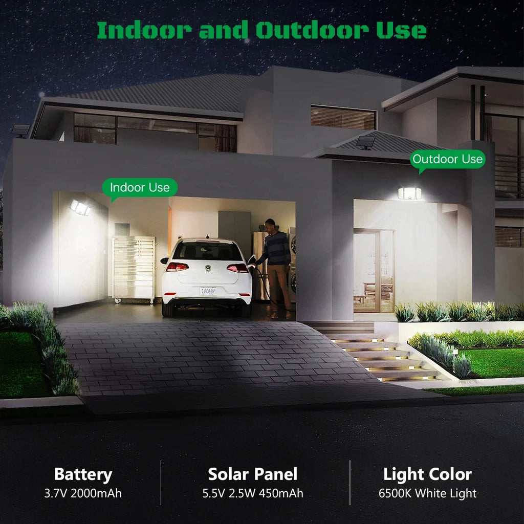 Luz Solar LED 278 Cuentas para Jardín con 3 Modos y Mando