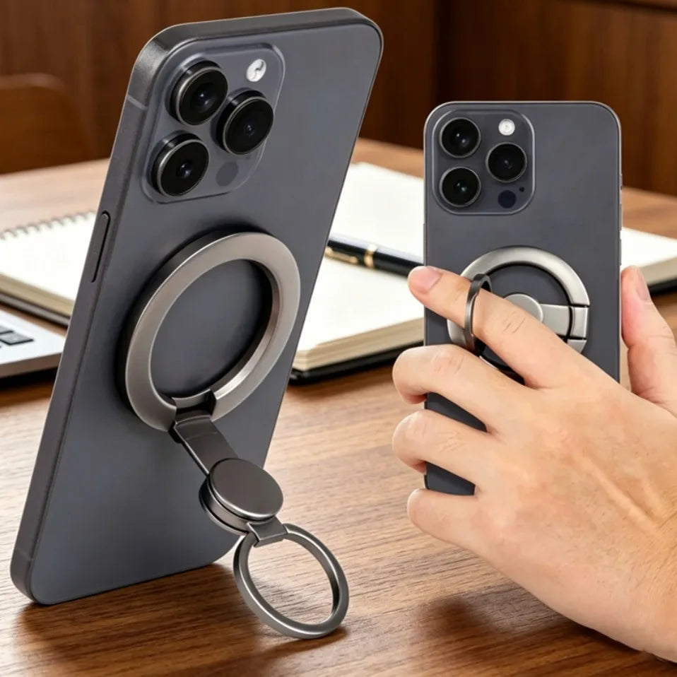 Soporte Magnético para Teléfono, Anillos Magnéticos de Doble Cara para iPhone y Samsung, para Gimnasio, Hogar y Viajes, Accesorio de Fuerte Adhesión