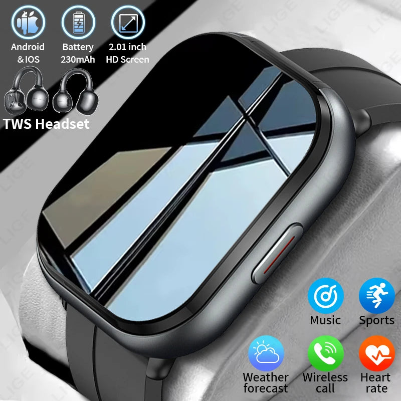 Reloj Inteligente D12 con Auriculares TWS Bluetooth