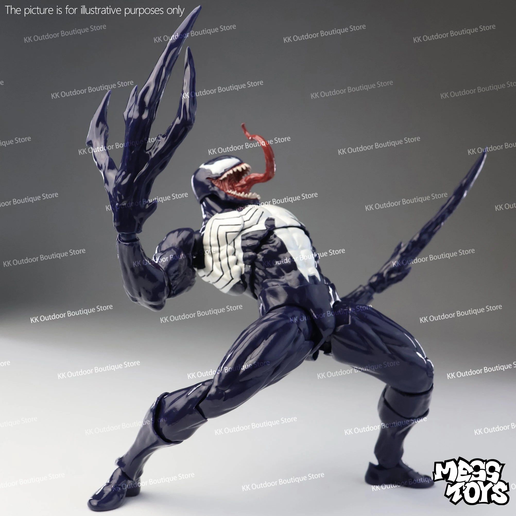 NUEVO Mess Toys Venom Lethal Neighbor Spider-Man Symbiotic Black Suit Messtoys Spiderman Figura de Acción Anime Modelo Muñeco Regalos Juguetes