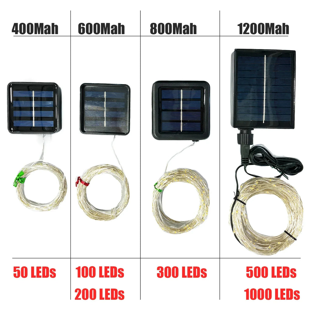 Guirnalda de Luces Solares 1000 LED para Jardín y Fiestas