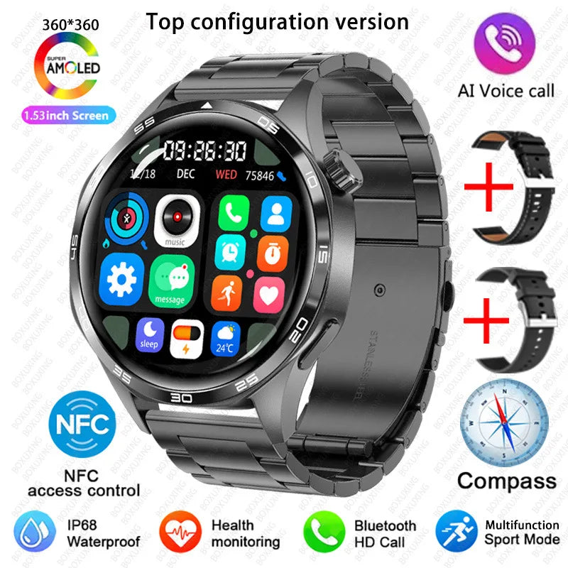 Reloj Inteligente 5 Pro con AMOLED, GPS, NFC, Brújula y Llamadas Bluetooth