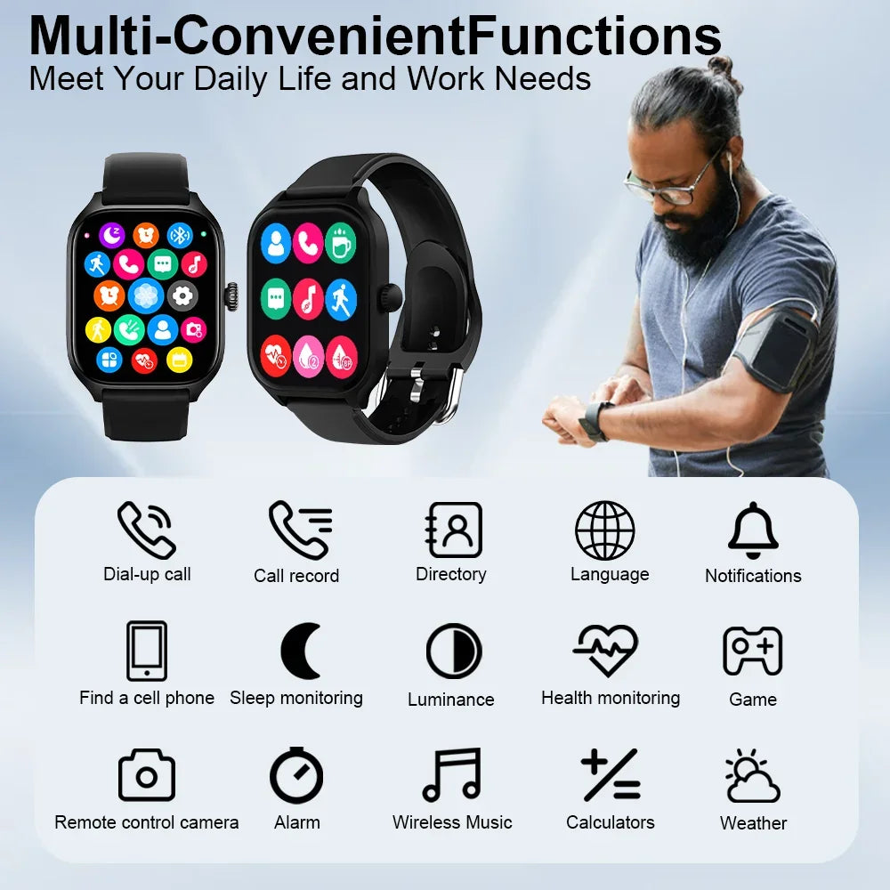 Reloj Inteligente con Pantalla HD 2.01 Pulgadas y Llamadas Bluetooth