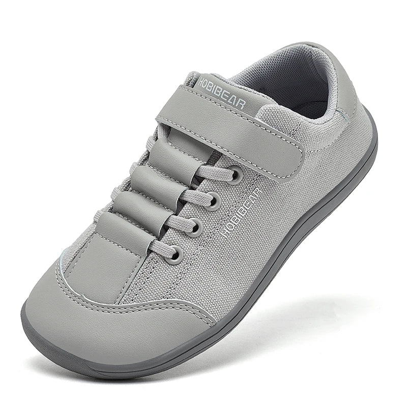 HOBIBEAR Zapatillas minimalistas descalzas para niños punta ancha