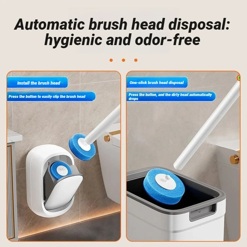 Cepillo de inodoro desechable JOYBOS con montaje en pared y mango de 43 cm