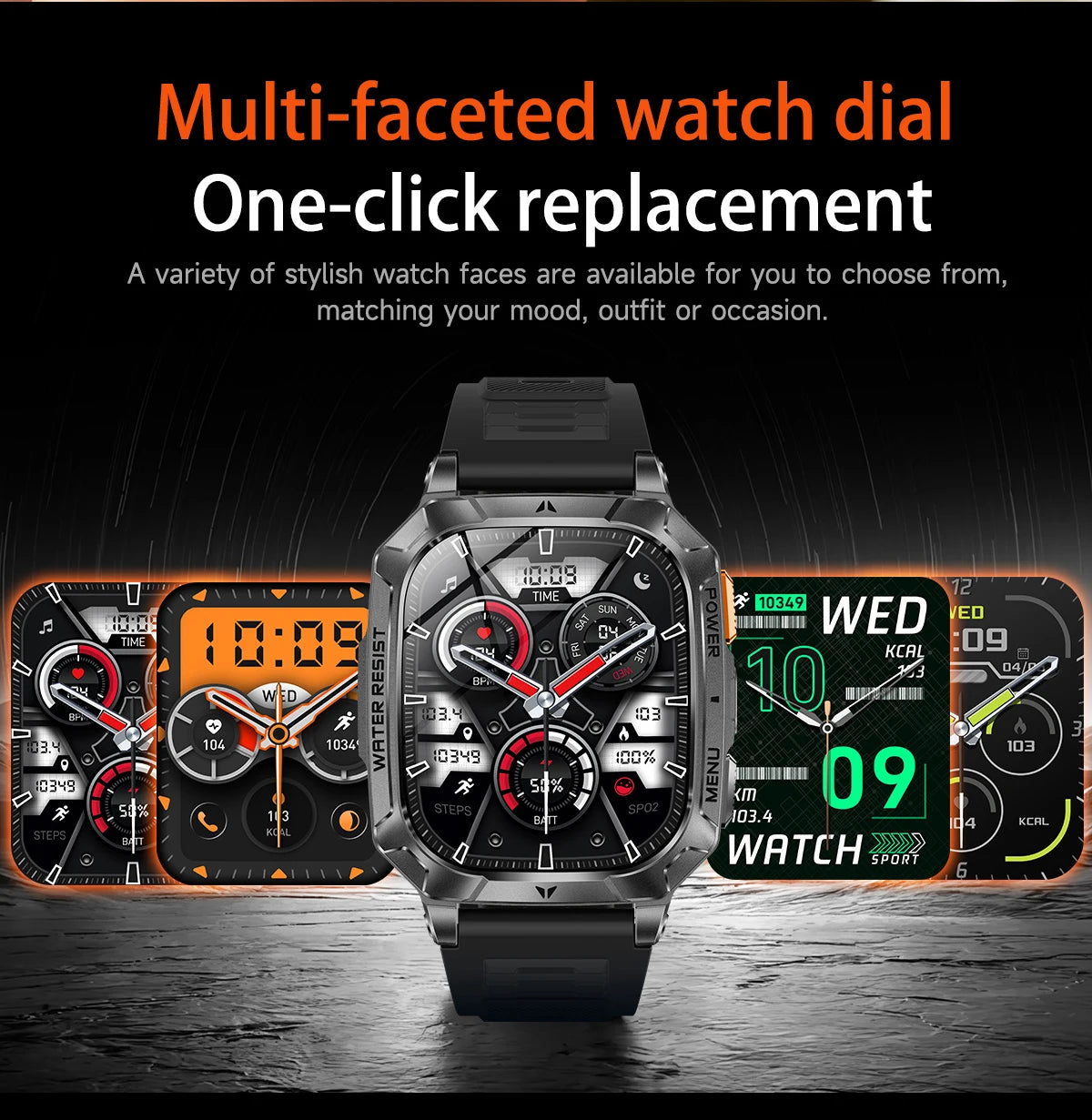 LIGE Reloj Inteligente Militar 1400mAh IP68