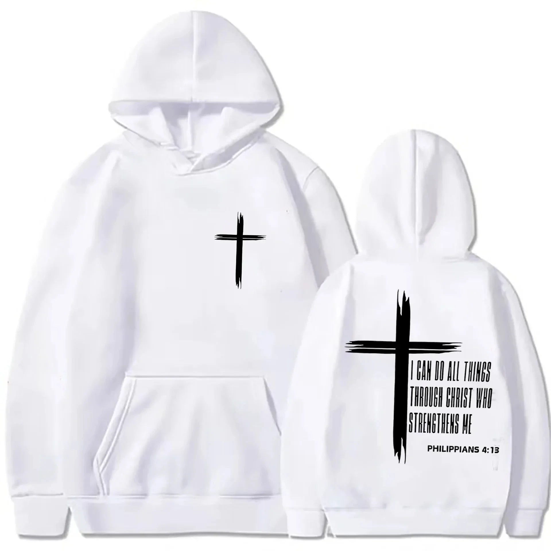 Sudadera con Capucha Estampado Religioso para Hombre, Pullover