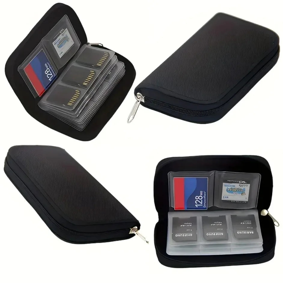 Estuche para Tarjetas de Memoria, Bolsa de Almacenamiento con 22 Ranuras para Tarjetas CF/SD/Micro SD/SDHC/MS/DS, Caja para Accesorios de Juegos