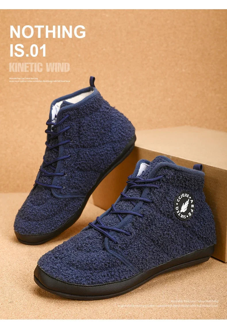 YRZL zapatos de algodón para hombre, zapatillas ligeras de invierno de alta calidad, mocasines de algodón para interiores de felpa, zapatos cálidos de invierno para hombre