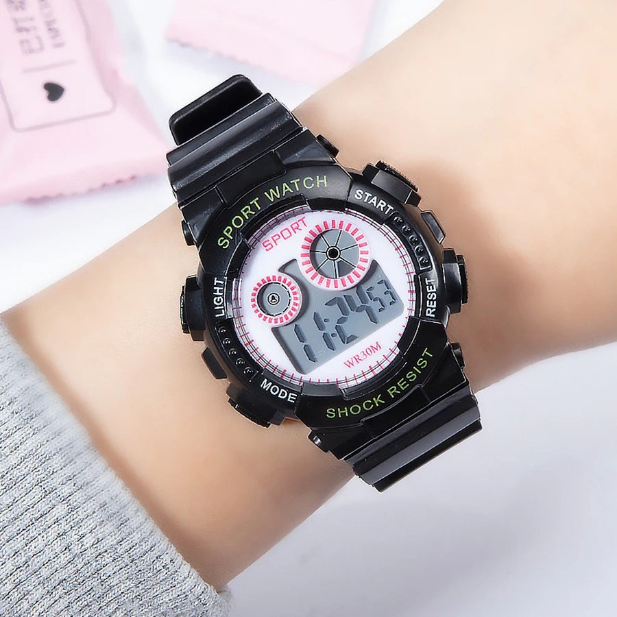 Reloj Deportivo Digital LED Impermeable para Niños
