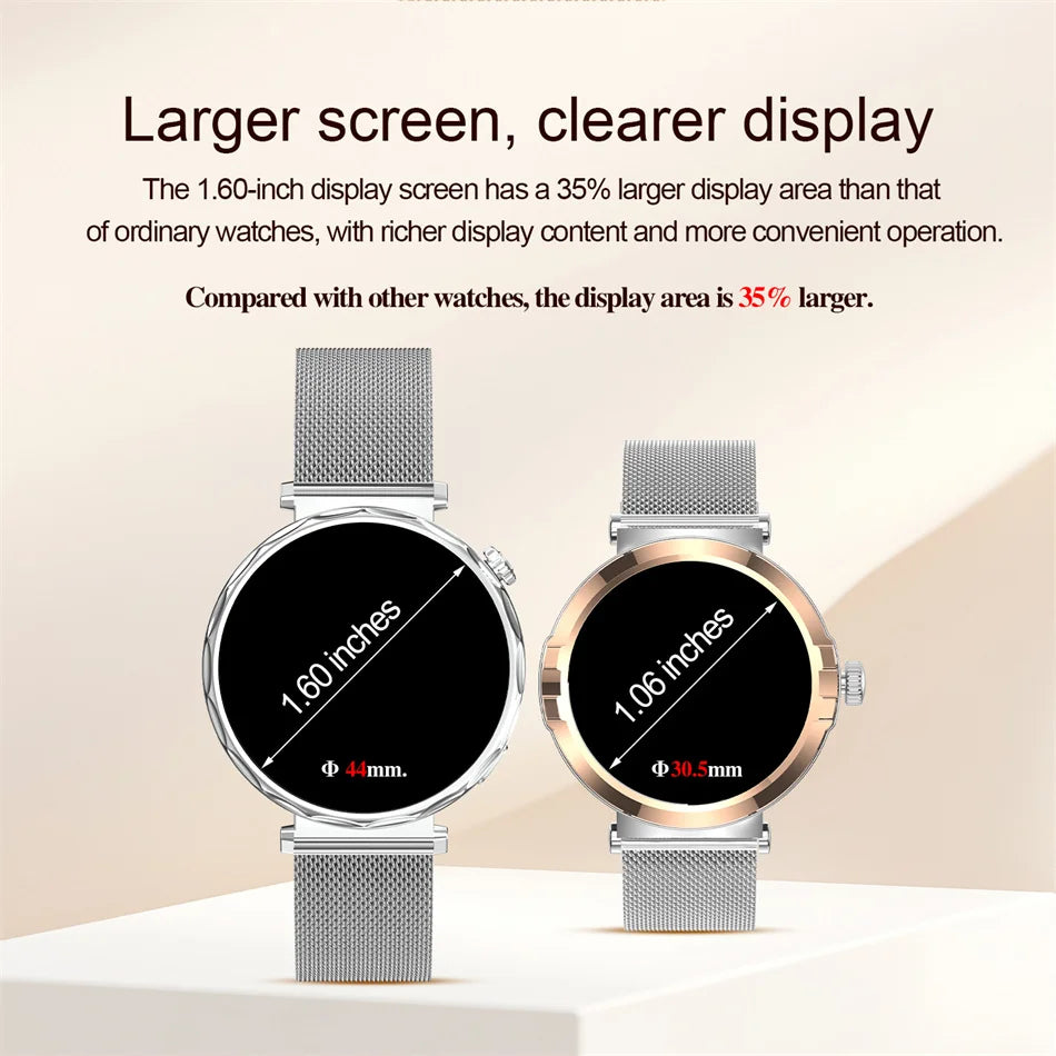 Reloj Inteligente Mujer AMOLED Bluetooth IP68