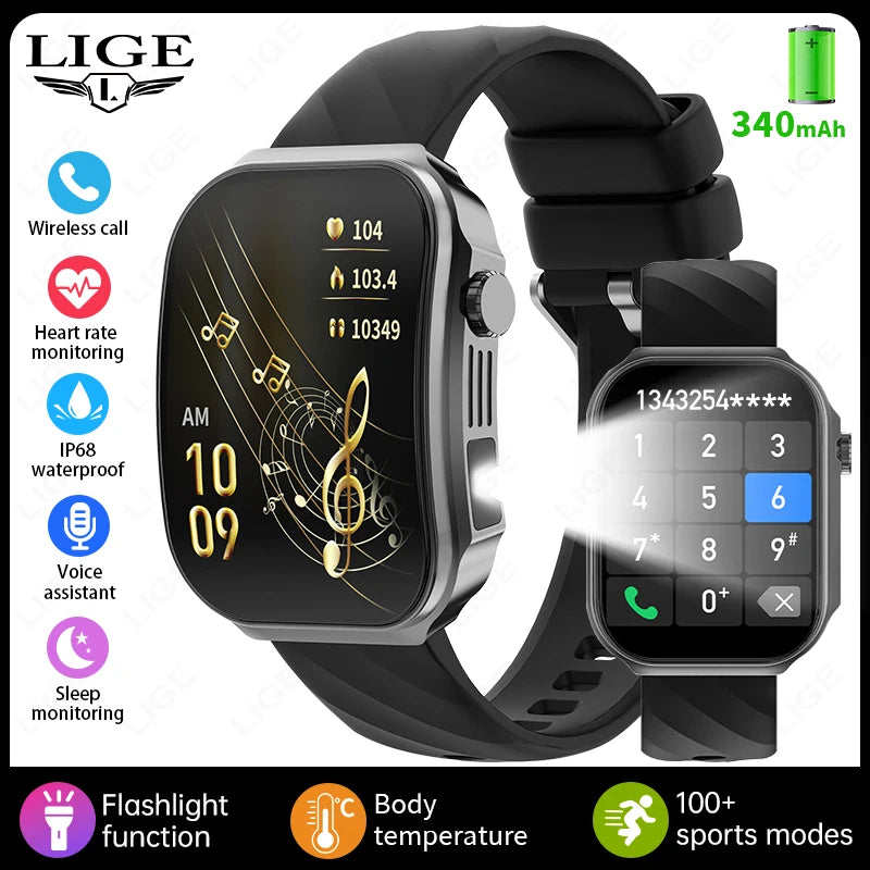 Reloj Inteligente LIGE Pantalla Curva 3D 2.2 Pulgadas