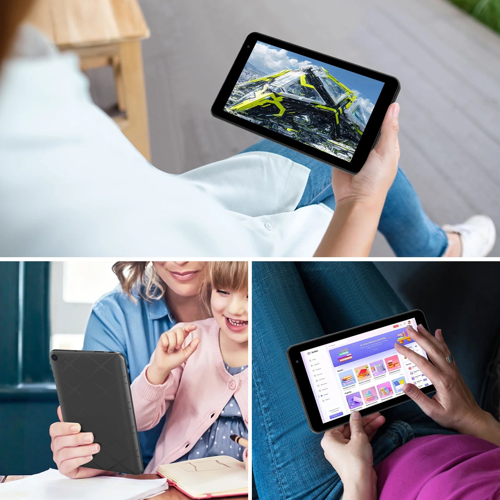 Tablet Android 15 BAKEN 7 pulgadas 8GB RAM 32GB IPS Quad Core