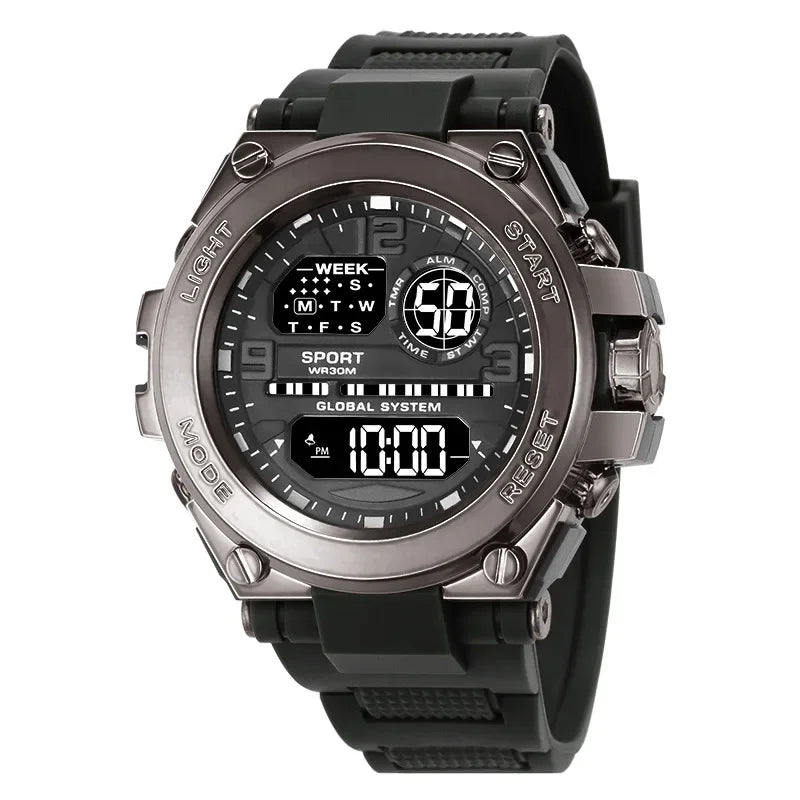 Reloj deportivo resistente al agua para hombres y estudiantes, reloj despertador luminoso multifunción, reloj Digital LED para hombre, reloj de pulsera electrónico deportivo
