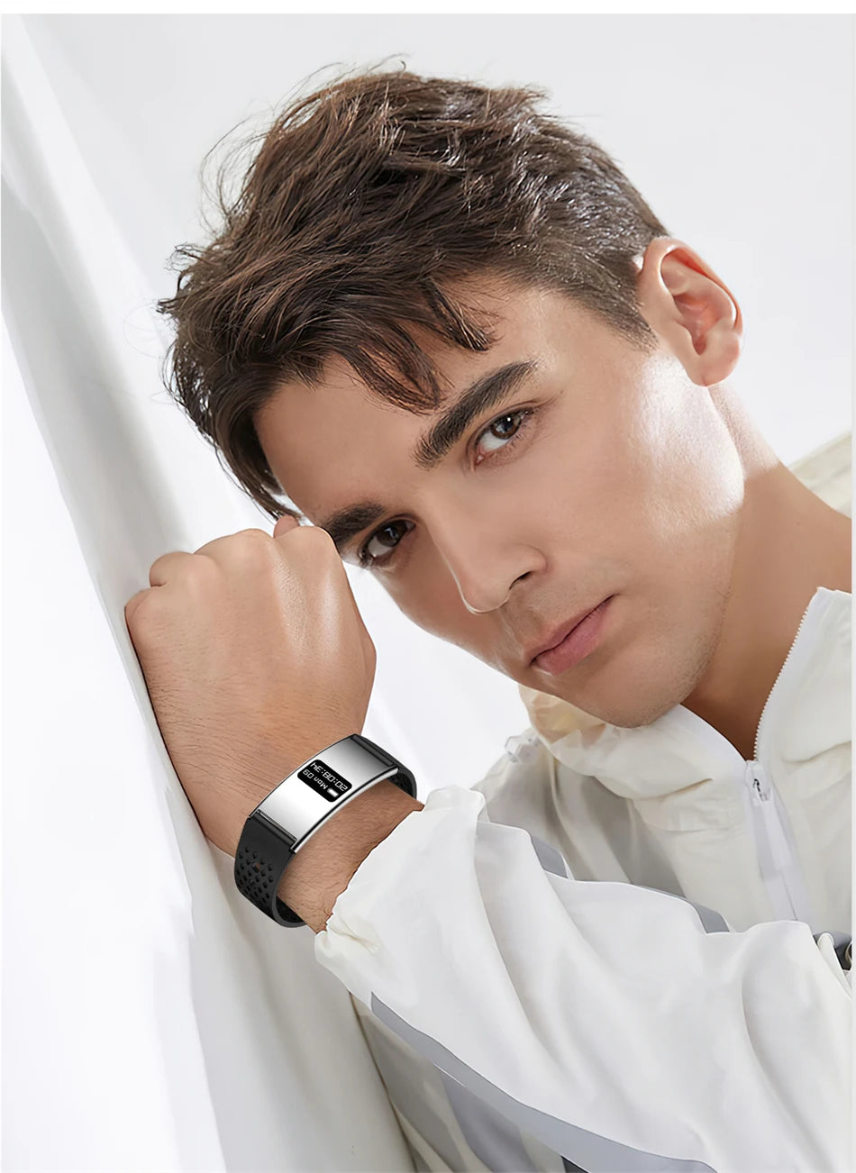 Pulsera Inteligente Deportiva Resistente al Agua IPX8 con Monitor de Salud