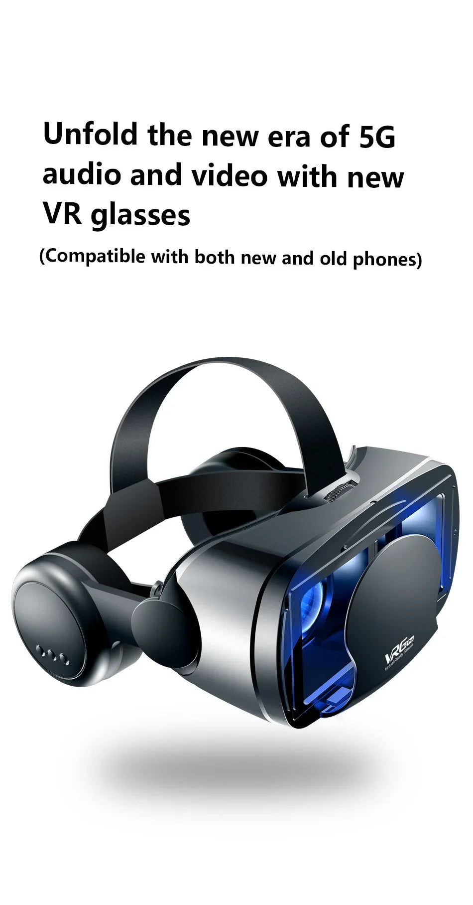 VRG Pro gafas de realidad Virtual VR dispositivos de auriculares Viar gafas de casco 3D lentes inteligentes para teléfono inteligente juego de teléfono móvil