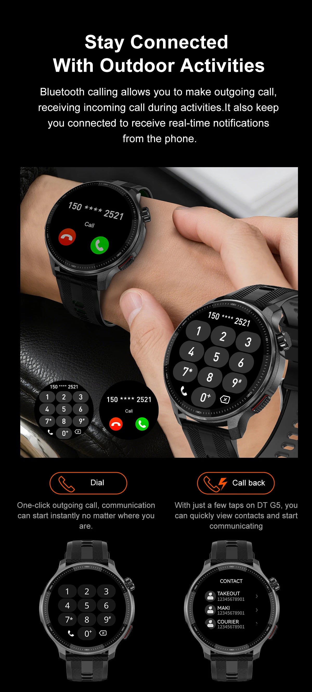 Reloj Inteligente 2026 con Mapa Sin Conexión, GPS Integrado, Posicionamiento Preciso, 4GB de Memoria, Brújula, Natación, Llamadas Bluetooth, Deportivo Militar para Hombre