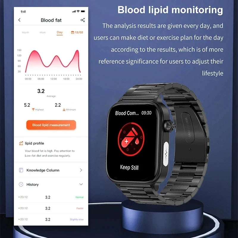Smartwatch con Diagnóstico AI y ECG para Hombre