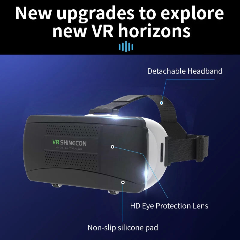 Gafas de Realidad Virtual 3D para Teléfono Móvil, Casco con Lentes para Smartphone, Dispositivo de Realidad Virtual, Visor para Celular