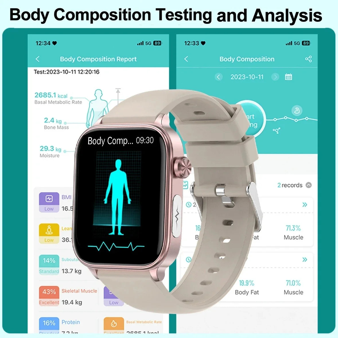 Smartwatch con Diagnóstico AI y ECG para Hombre