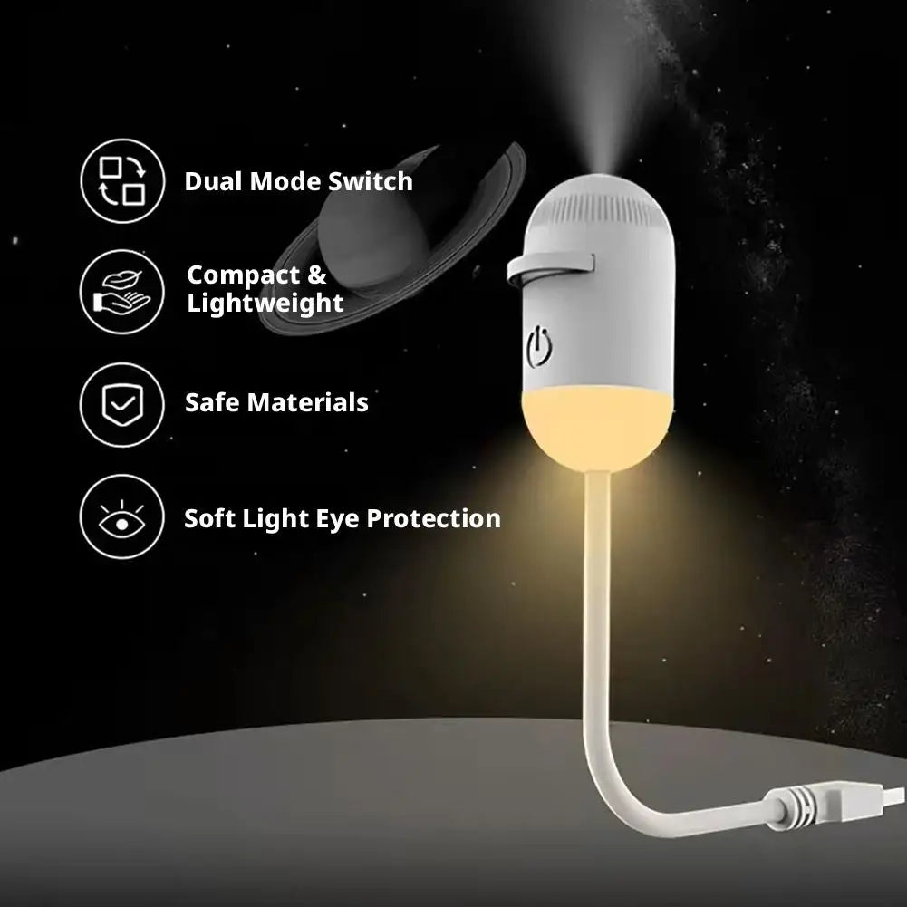 Mini Proyector de Estrellas 2 en 1, Lámpara Nocturna LED con Cielo Estrellado, Lámpara Ambiental para Dormitorio, Decoración y Luz de Ambiente LED