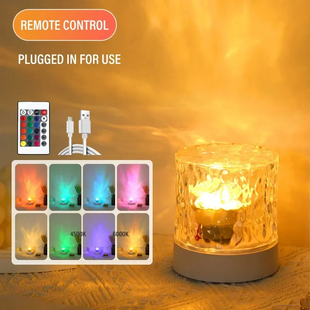 Proyector LED de Ondas de Agua con Luz Nocturna RGB