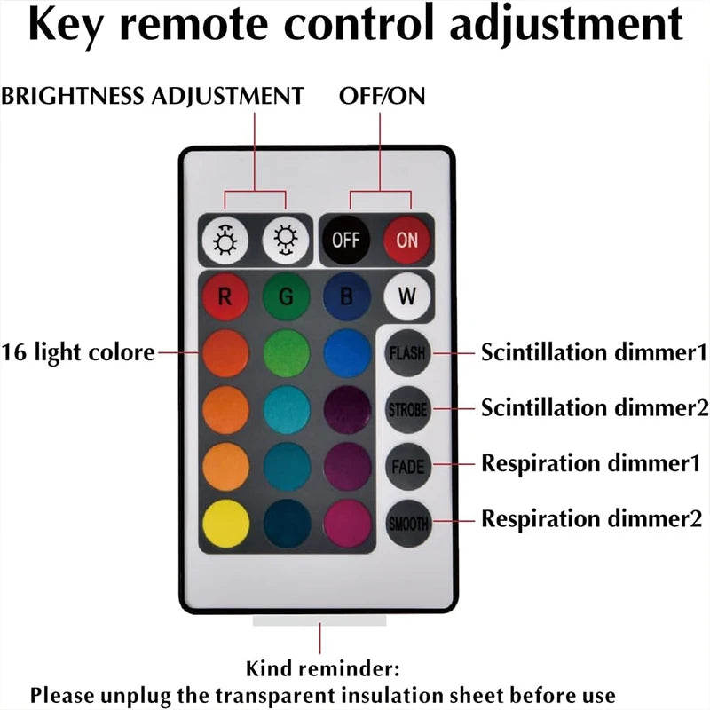 Lámpara Táctil RGB de 16 Colores para Dormitorio