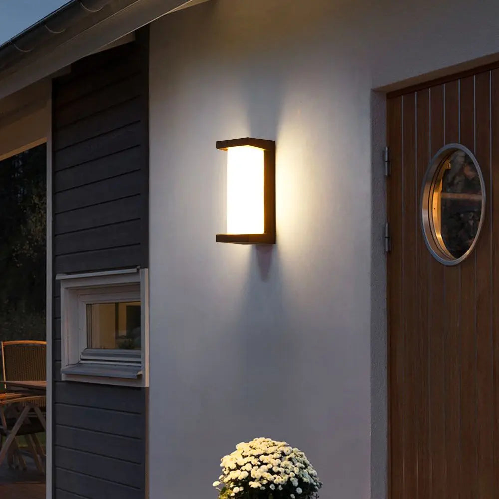 Aplique de Pared LED Moderno Negro IP65 25W para Interior
