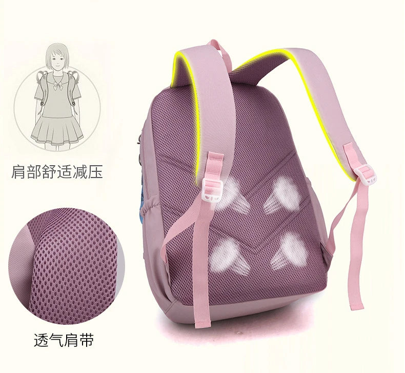 Mochila Escolar Rosa para Niñas y Adolescentes