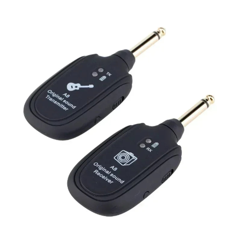 Transmisor y receptor inalámbrico para guitarra de 50M, sonido original sin demora, recargable, para guitarra eléctrica, bajo, ukelele, uso en escenario y estudio.